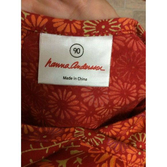 Hanna Anderson Floral Asian Dress Size 90 US 3T - Picture 5 of 6